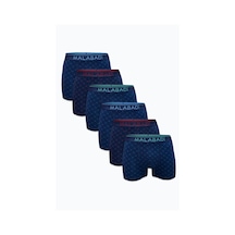 Malabadi Erkek Lacivert Desenli 6 Lı Premium Collection Modal Boxer 6m252 Lacivert Desenli