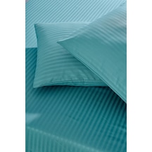 Komfort Home Tek Kişilik Çizgili Pamuk Saten Çarşaf Seti / P. Yeş