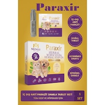 Mengu Petcare Paraxir Kedi İç Dış Bitkisel Parazit İç Dış Damlası Köpek İç Dış Anti Parazit Bit Pire Kene Damla Seti