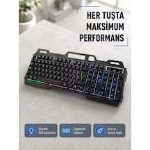 Rgb Aydınlatmalı Klavye Mouse Seti - Usb Bağlantılı, Türkçe Q, Ayarlanabilir Dpı, Ergonomik Yapı 81212116