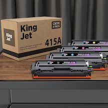 Kingjet Hp 415a Uyumlu Standart Kapasiteli 4 Renk Takım Çipli Uyumlu Toner Mfp M479fdn Uyumlu