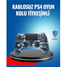 Bluetooth Kablosuz Ps4 Gamepad Çift Motorlu Siyah Controller Mh-hs2033-2299
