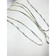 Omar Silver Kadın Küp Kolye Ithal Rodyumlu 0,80 Mm Zincir