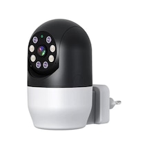 Aubyhe Ev İçin Kablosuz Ampul Kamera - 1080p, 360 Panoramik Görünüm, İki Yönlü Ses, Hareket Algılama, Ir Gece Görüşü, Wifi, Avrupa Standartı