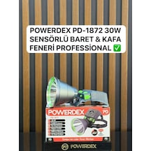 Powerdex Pd-1872 30w Profesyonel Sensörlü Baret Ve Kafa Feneri Siyah