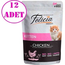 Felicia Kitten Yaş Kedi Maması Tahılsız 85 Gr 12 Ad