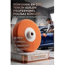 Zenvia Turuncu Polisaj Süngeri 150mm - Orta Sert Çizik Alıcı Pasta Pedi 723112 Znv2023