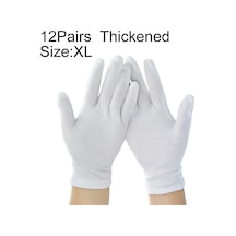 Sones 12 Çift Saf Pamuklu İş Eldiveni, Kalınlaştırılmış, Beden: Xl