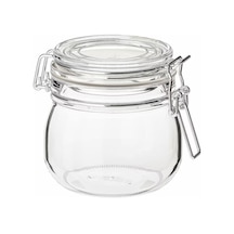 Korken Kapaklı Kavanoz, 0,5 L Şeffaf Cam Açık