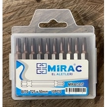 Mrc T25 Bits Uç Crv 50mm Tork Vida Sıkma Ucu T25 Tork Vida Ucu 10adet
