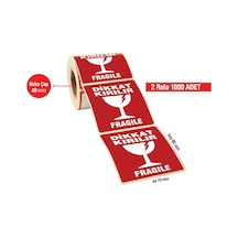 Dikkat Kırılır Etiket 70x80 2 Rulo 500'lü Sarım