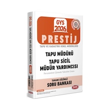 Data 2026 Gys Tapu Müdürü - Tapu Sicil Müdür Yardımcısı Prestij Tamamı Çözümlü Soru Bankası