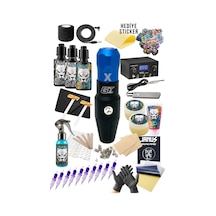 Ava Gt-xs Pen Blue Dövme Makinesi Seti Yeni Başlayanlar İçin Profesyonel Tattoo Seti