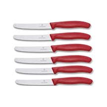 Victorinox 6 Adet Sofra Bıçağı - Mutfak Bıçağı - Küçük Ekmek Bıçağı Swiss Classic Tırtıklı - İsviçre Genel