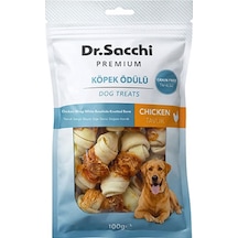Dr.sacchi Premium Tavuk Sargılı Beyaz Sığır Derisi Düğüm Kemik Tahılsız Köpek Ödülü 2 8li 100 Gr 109-30012.01
