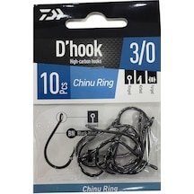 Daiwa D'hook Chinu Ring No:3/0 Black Nikel Olta İğnesi 10 Adet