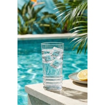 Lav Elegan Cam Meşrubat Bardağı 6'lı 335 ml (Su/Limonata/Kokteyl/Soğuk Kahve Bardağı)