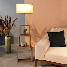 Homing Kumaş Başlıklı Modern Raflı Lambader Ayd-2902