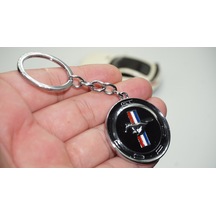 Dk Mustang Gt Logo Krom Metal Çift Yön Anahtarlık