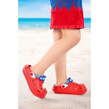 Kiko Kids Twg 755-1 Plaj Havuz Eva Kız Çocuk Terlik Kırmızı