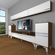 Decoraktiv Ekoflex 9 Mdf Silver Tv Ünitesi Tv Sehpası Ceviz - Beyaz