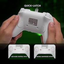 Xbox Series X S, Xbox One Ve Windows 10/11 İçin G7 Se Kablolu Oyun Kumandası, Hall Efektli Joysticks/hall Trigger, 3,5 Mm Ses Jakı Beyaz