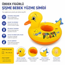 Ördek Figürlü Şişme Bebek Yüzme Simidi 70x55 Cm