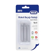 Mas Kartelada Küçük Maket Bıçağı Yedeği, 3 Tüp