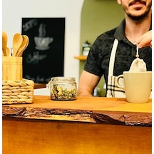 Yoga And Food Yıkanabilir Kumaş Çay Kesesi 2 Adet - Organik, Ekolojik,%100 Ham Ağartılmamış Ham Pamuk Bardak Boy Abanoz