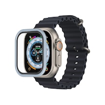 Apple Watch Ultra 49mm Alüminyum Kasa Cam Ekran Koruyucu - Mavi Diğer