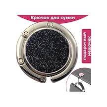 Aubyhe Zinc Alloy Çift Paket Çatırabilir Çanta Kancası - Masa/ofis İçin Kaymaz, Taşınabilir, 11 Pound Destekli Siyah