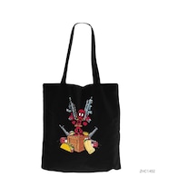 Deadpool Hungry Siyah Kanvas Bez Çanta