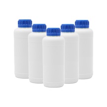 Borox Plastik Yuvarlak Mavi Kilit Kapaklı Numune Şişe 5 x 500 ML
