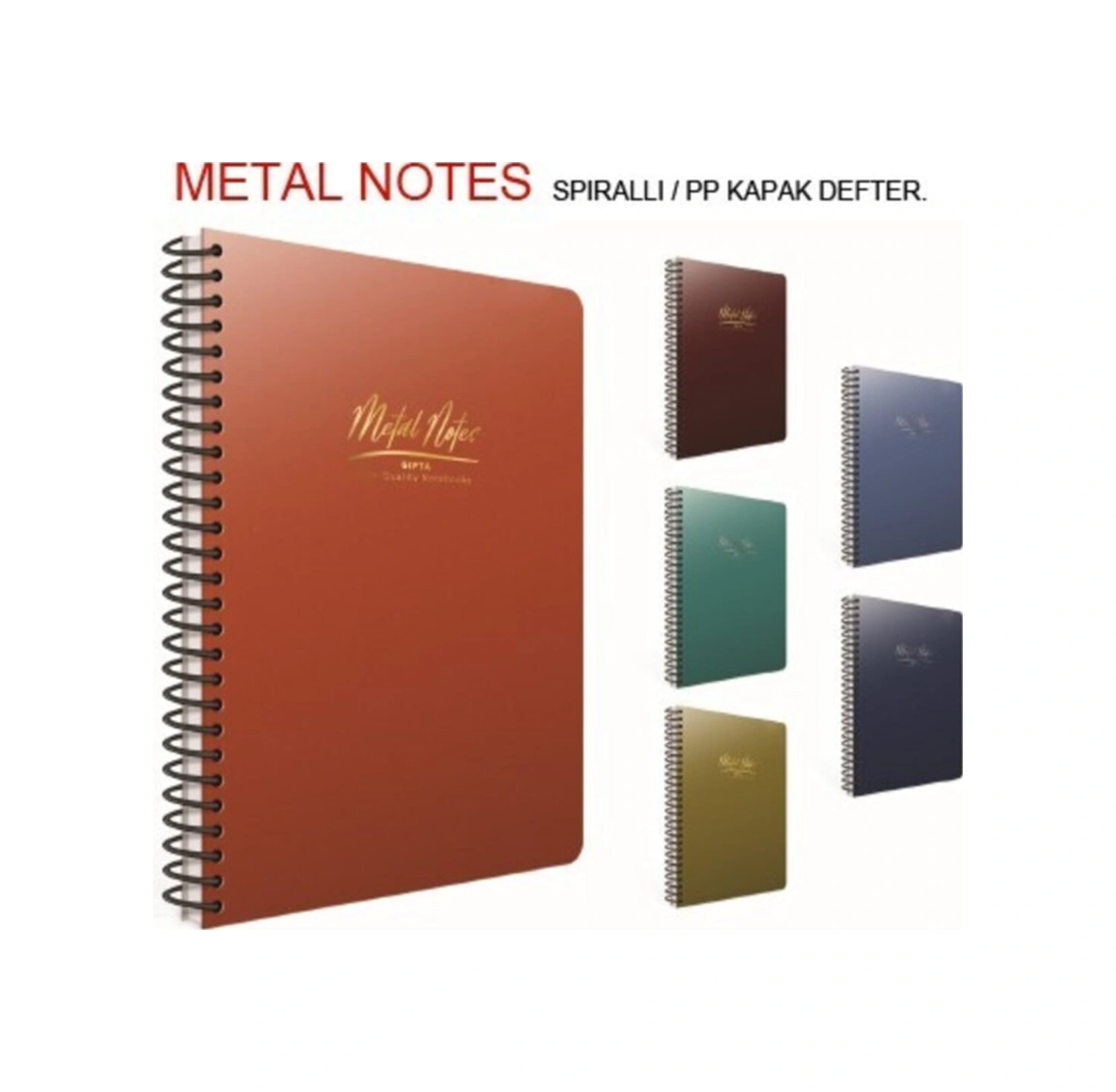 Metal Notes Sp.pp Kpk.def. 17x24 80 Yp. 3 Adet Cizgisiz Karışık