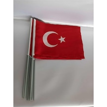 Lona Sanat Türk Bayrağı 30x45 Kumaş Sopalı 20 Adet Diğer