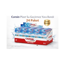 Cansın Plast Su Geçirmez Yara Bandı 10'lu 24 Paket Waterproof First Aid Plaster