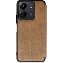 Mey İthalat Redmi 13c Kılıf Flip Cover - Taba