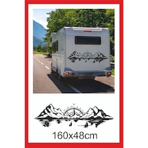 Pusula Deniz Dağ Orman Doğa Manzara Off Road Kamp Karavan Sticker Çıkartma