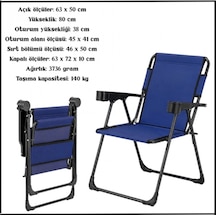 Uyguna-yakala Lacivert-bardaklıklı Katlanır Kamp Sandalyesi-tab.327 Çok Renkli