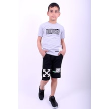 Panios Kids Erkek Çocuk Tişört-kapri Baskılı Alt-üst Takım Kırmızı
