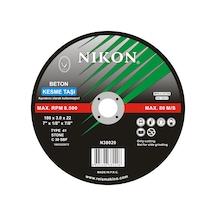 Nikon Beton Flex Kesme Taşı 180x3.0x22 Mm Nık38020
