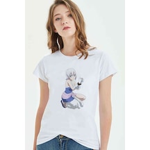 Anime Fairy Tail Glass Guild Emblem Baskılı Beyaz Kadın Tshirt (534310095)