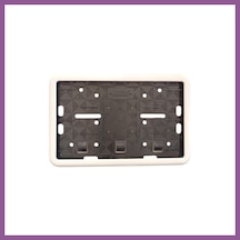 Bezos Çerçeveli Motor Plakalık Plaka Altlığı Beyaz 17x26 Cm Rengaren