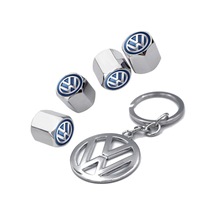 Volkswagen Id.3 Mavi Logolu Krom Renk Sibop Kapağı 4 Adet Ve Krom Anahtarlık
