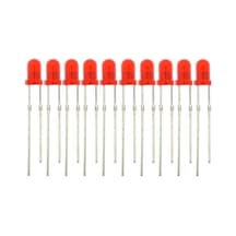 Sanec Kırmızı Led - 3mm - 10 Adet 10 Parça Siyah