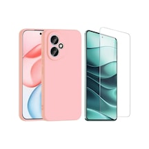 Vendas Honor 400 Uyumlu Kılıf Vendas Mara Lansman Kapak + Temperli Cam Ekran Koruyucu Pembe