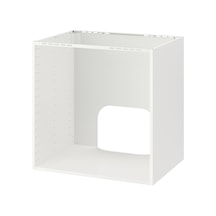 Ankastre Fırın Dolabı İskeleti, Beyaz, 80x60x80 Cm Beyaz