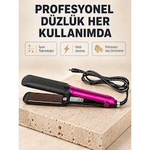 İyonik Saç Düzleştirici 220 C Isıya Kadar Çıkan, Led Göstergeli Ve Eşit Isı Dağılımlı Plaka - Lisinya
