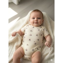 Tiffany Baby & Kids Tiffany Baby Bebek Krooboy Organik Theme Kısa Kol Zıbın Krem 1400