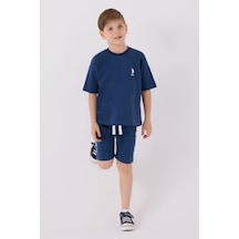 U.S. Polo Assn. U.s. Polo Assn Erkek Çocuk Mavi Bermuda Takım 5274-43959 Mavi